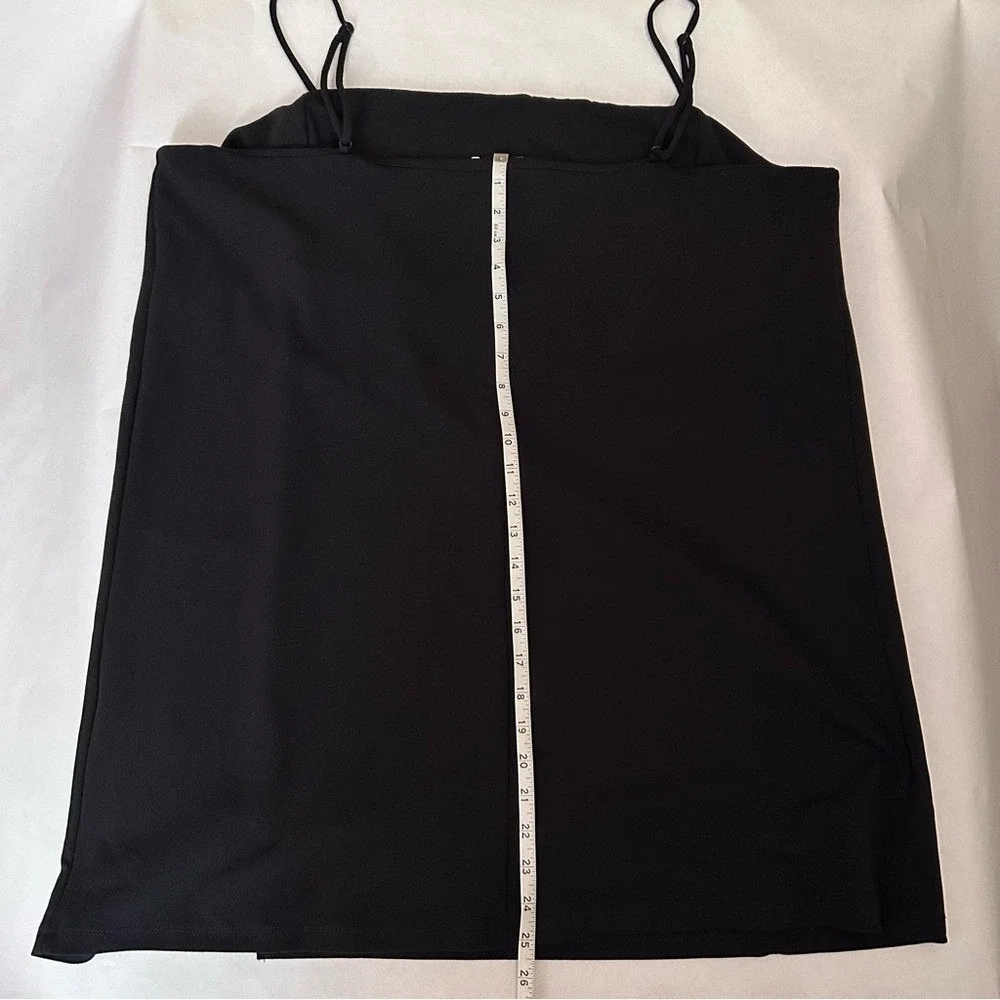 H&M Mini Dress Black Square Neck Side Slit XXL - Picture 10 of 10